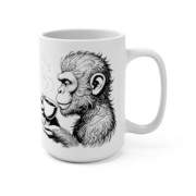 Deranged Monkey 15oz Coffee Mug #2: More Coffee, More Chaos - Image 3